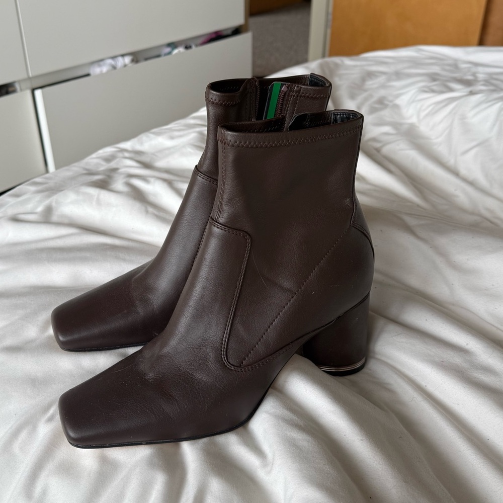 Franco Sarto Dark Brown Heeled Boots